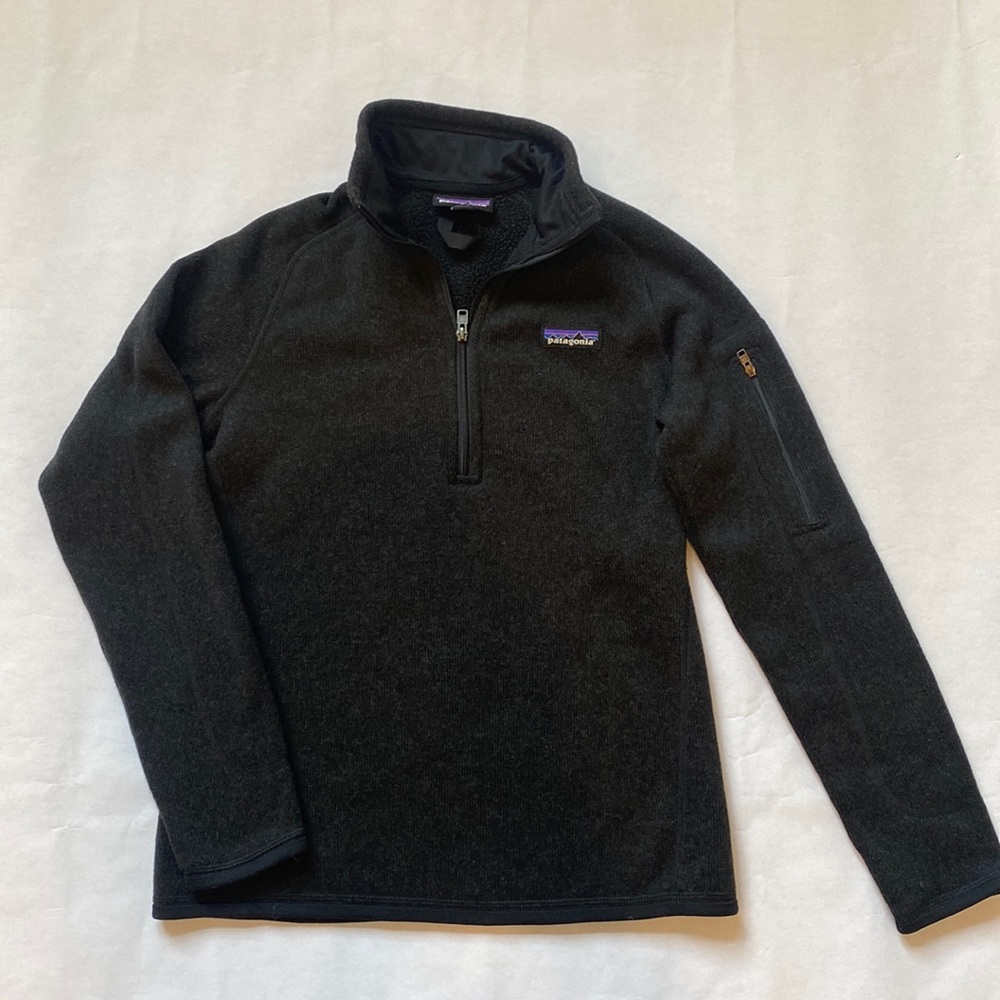 Patagonia Women’s Black Better Sweater 1/4-Zip Fleece, XS